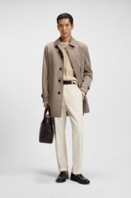 Wool-cashmere sweater with mixed structures, Light Beige