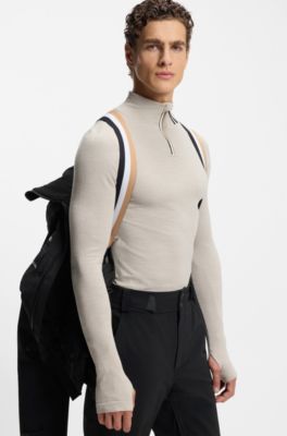 Chaqueta acolchada BOSS Esqu&iacute; repelente al agua con logo, Negro