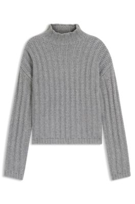 Jersey de punto con estructura de canal&eacute;, Gris