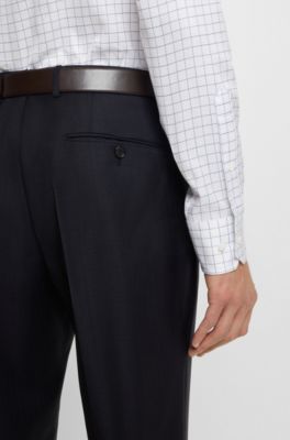 Checked regular-fit shirt in Italian-made cotton, Light Blue