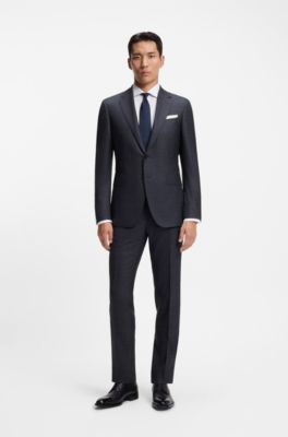 Camisa slim fit de tejido el&aacute;stico t&eacute;cnico italiano, Blanco