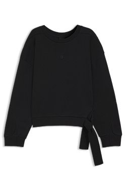 Sudadera de algodón con detalle de lazo ajustable