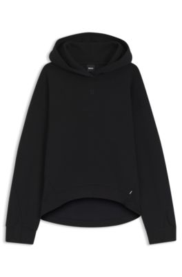 Sudadera con capucha de algod&oacute;n con monograma Double&nbsp;B, Negro