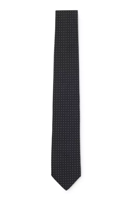 Jacquard-dot tie in a silk blend
