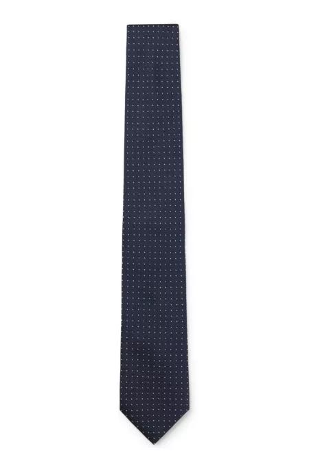 Jacquard-dot tie in a silk blend