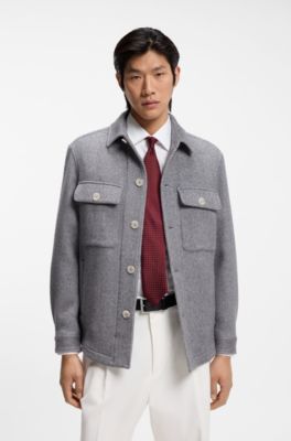 Corbata de mezcla de seda con motivo de lunares tejido en jacquard, Rojo oscuro