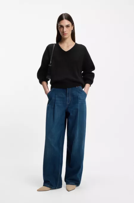 V-neck sweater in Italian yarn