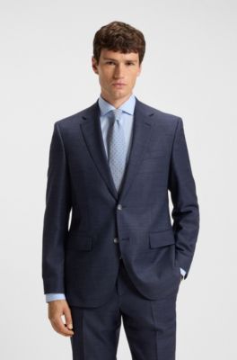 Corbata en mezcla de seda con motivo de lunares, Celeste