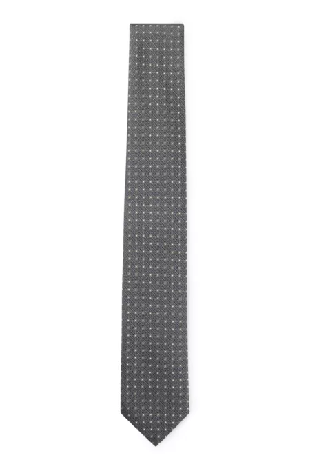 Micro-pattern tie in silk