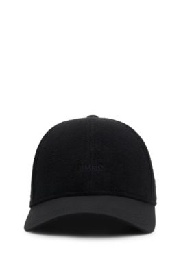 Gorra de forro polar con logo bordado, Negro