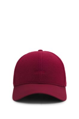 Gorra de forro polar con logo bordado, Rojo oscuro