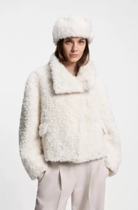 BOSS x Steiff teddy coat in a relaxed fit