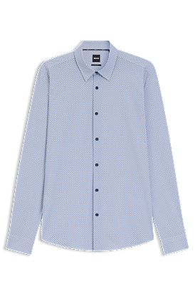 Chemise Slim en jersey stretch imprimé performant