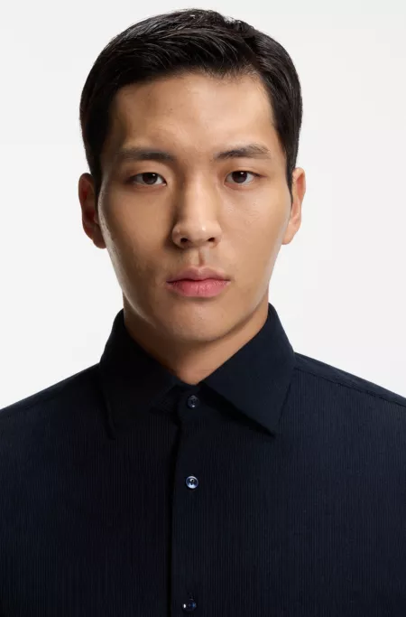 Regular-fit shirt in baby corduroy