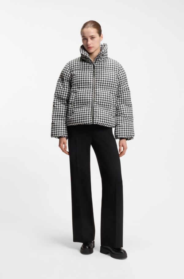 Padded jacket with houndstooth pattern - image 2