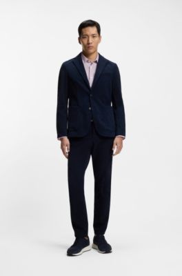 Chemise Slim en coton m&eacute;lang&eacute; imprim&eacute;, Rouge sombre