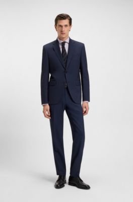 Printed regular-fit shirt in cotton twill, light pink