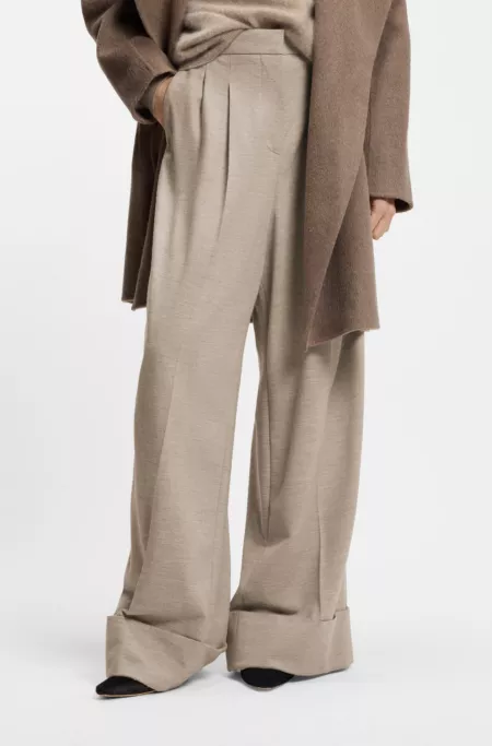 Relaxed-fit trousers in virgin wool