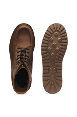 Botines BECKHAM&nbsp;x&nbsp;BOSS de piel, Marr&oacute;n claro