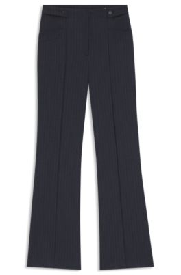 Regular-fit trousers in virgin wool, Patterned