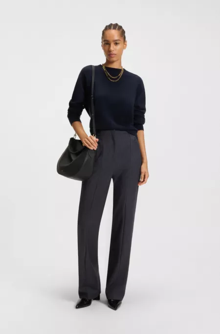 Regular-fit trousers in virgin wool