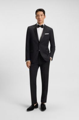 Tassel-trim loafers in velvet, Black