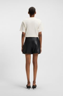 Camiseta relaxed fit de punto de algod&oacute;n con monograma bordado, Blanco
