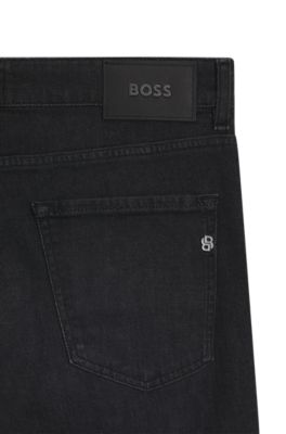 Delaware black slim-fit jeans in Italian-made denim, Black