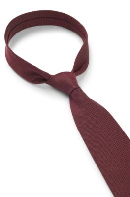 Corbata con estructura en algod&oacute;n y seda, Rojo