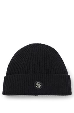 Gorro de punto de lana de cashmere con monograma Double B