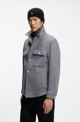 Wool-cashmere beanie hat with Double B monogram