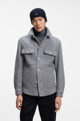 Bonnet en laine et cachemire &agrave; monogramme Double&nbsp;B, Bleu fonc&eacute;