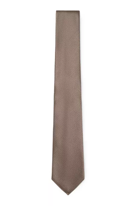 Silk-jacquard tie made in Italy
