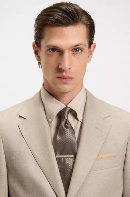 Silk-jacquard tie made in Italy