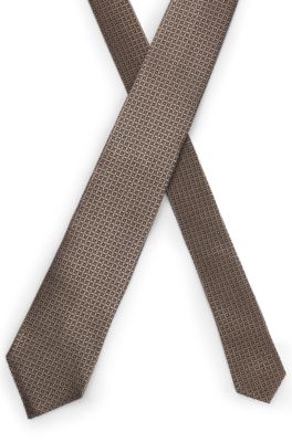 Silk-jacquard tie made in Italy