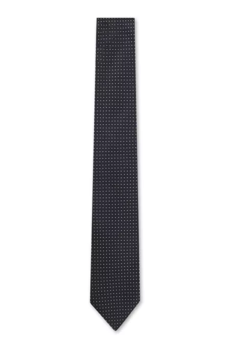 Silk-jacquard tie made in Italy