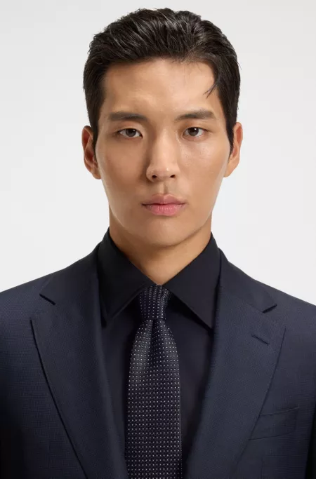 Silk-jacquard tie made in Italy