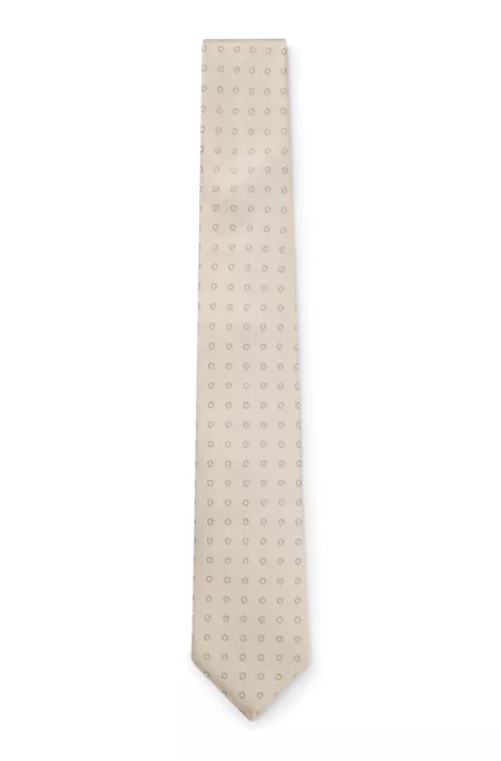 Silk-jacquard tie made in Italy