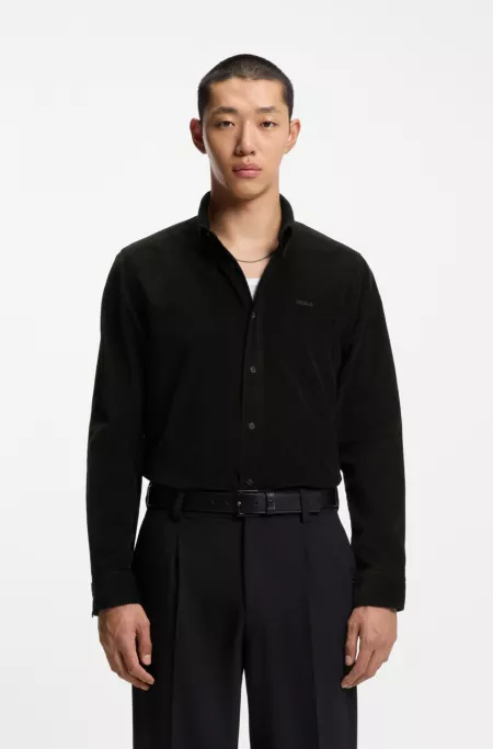 Relaxed-fit shirt in cotton corduroy