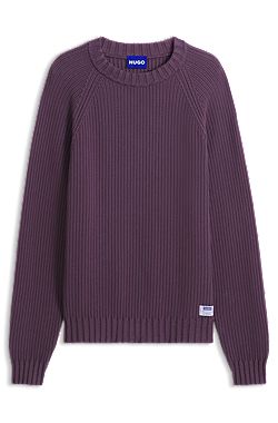 Jersey relaxed fit de algodón con mangas raglán