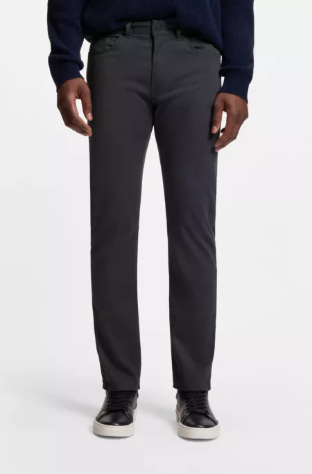 Delaware slim-fit trousers in brushed stretch twill
