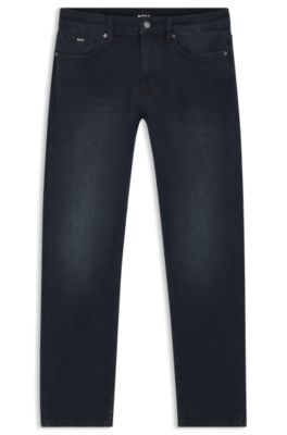 Delaware blue slim-fit jeans in knitted denim, Dark Blue