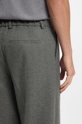 Pantalones formales en franela t&eacute;cnica, Gris