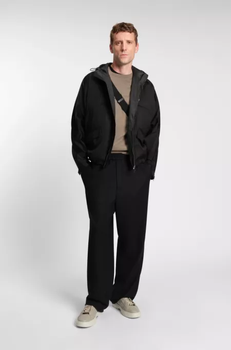 Tapered-fit trousers in a wool blend