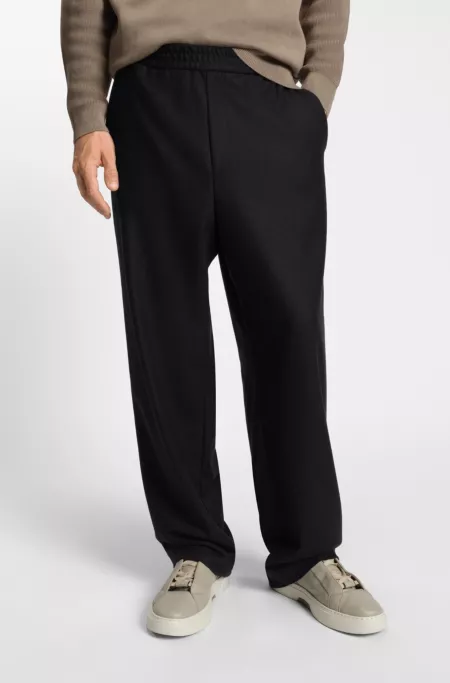Tapered-fit trousers in a wool blend