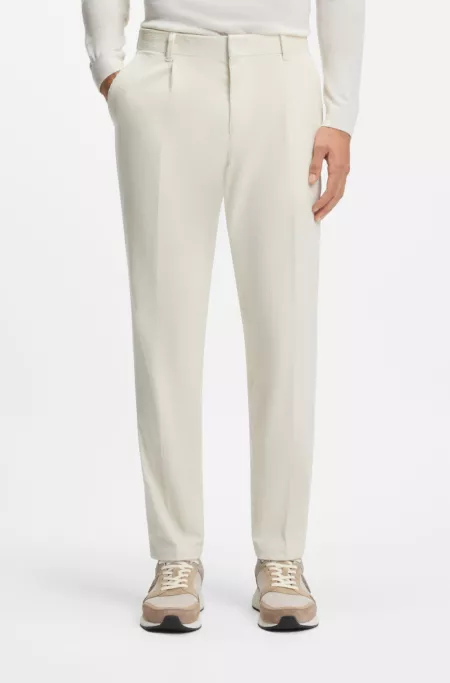 Tapered-fit trousers in stretch-cotton corduroy