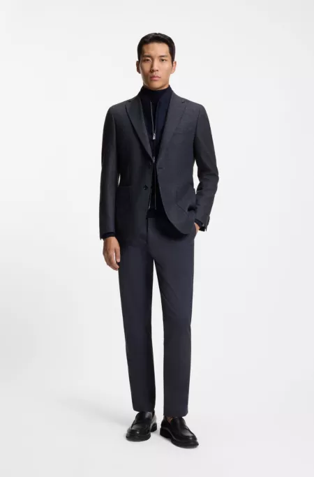 Slim-fit jacket with integrated bib