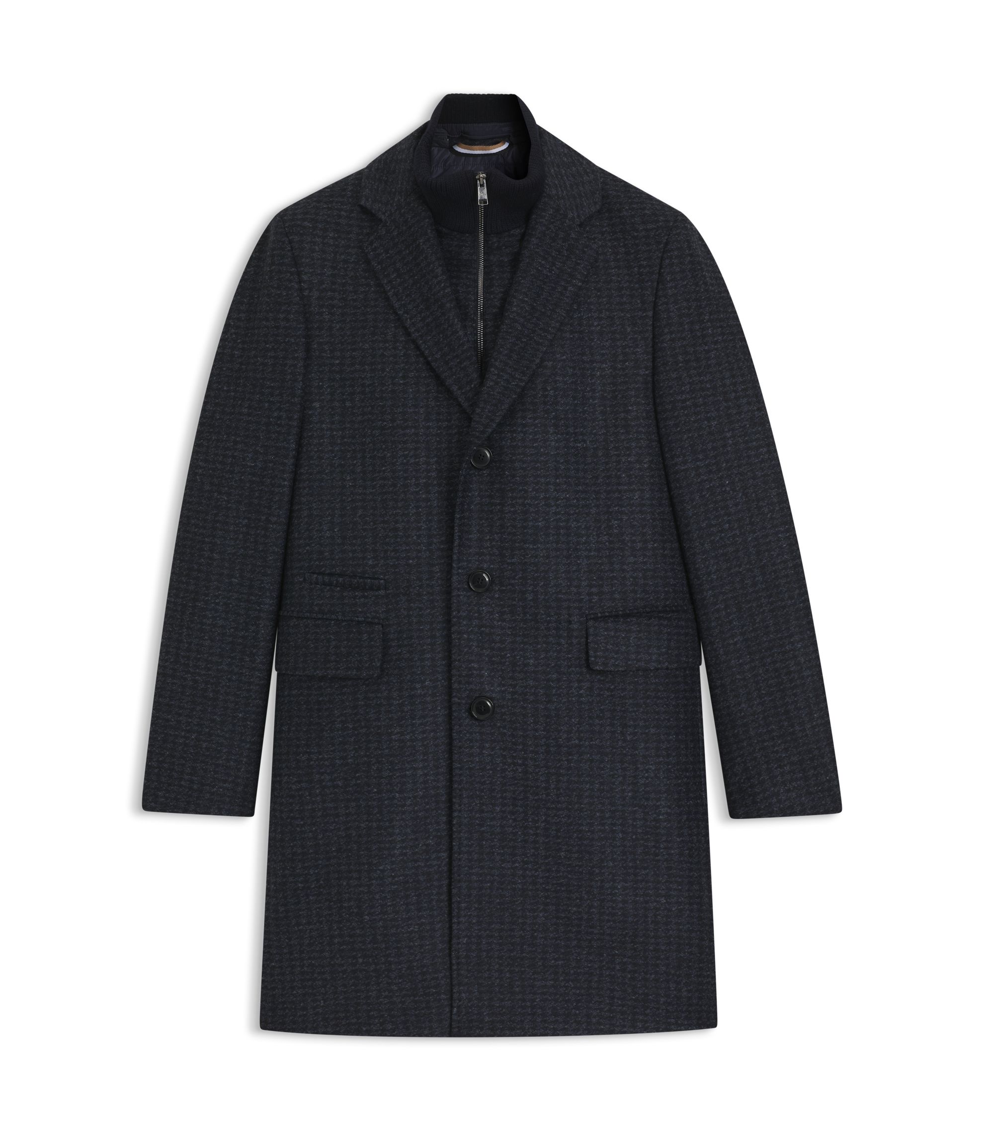 BOSS - Slim-fit coat with detachable inner - Dark Blue