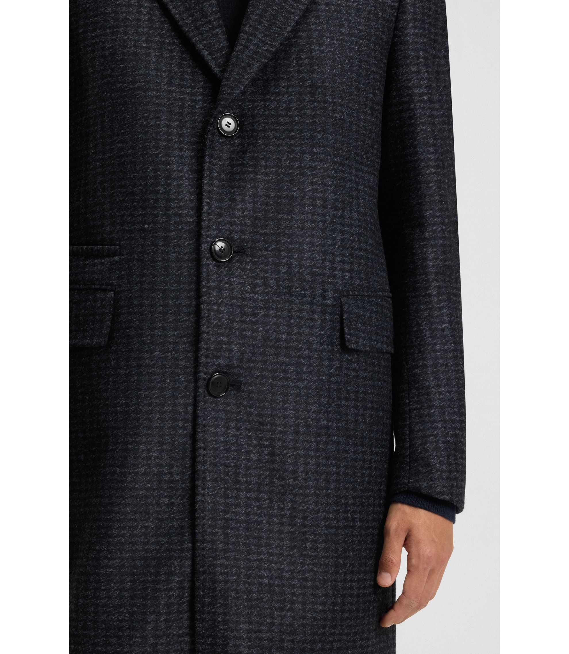 BOSS スリムフィットコート(slim fit coat) BOSS - スリムフィットコート ウール/カシミア - ブラック