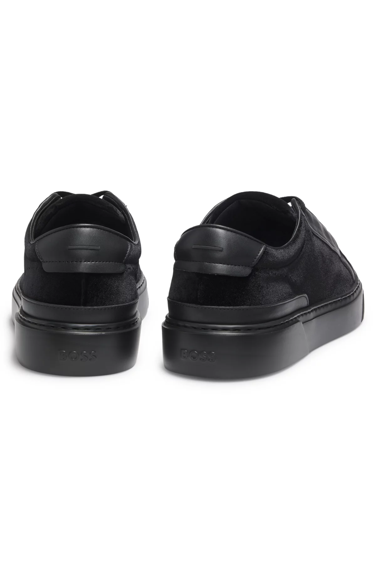 Gary trainers in leather and suede, Black